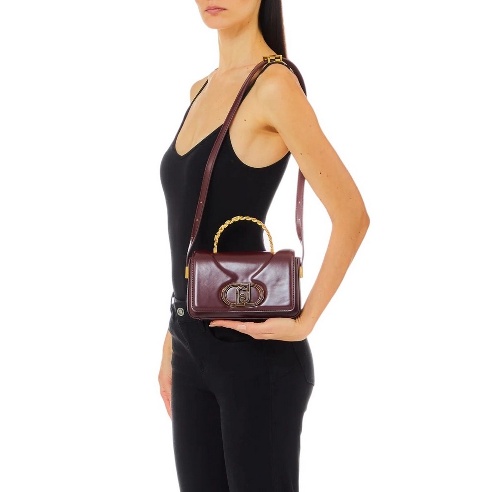 LIU JO DEUZIA S SHOULDER BAG  AF4301E0050 ΤΣΑΝΤΑ ΓΥΝΑΙΚΕΙΑ WINE