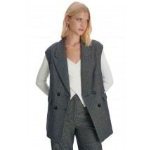 ALE VEST WITH BELT PIED DE POULE 8919529 ΓΙΛΕΚΟ ΓΥΝΑΙΚΕΙΟ GREY