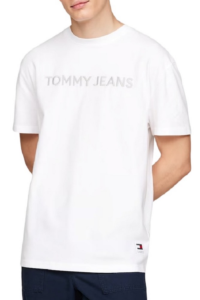 TOMMY JEANS REG GD NEW CLASSIC TEE T-SHIRT ΜΠΛΟΥΖΑ ΑΝΔΡΙΚΗ WHITE