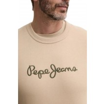 PEPE JEANS LONDON DROP 2 NEW JOE CREW ΜΠΛΟΥΖΑ ΦΟΥΤΕΡ ΑΝΔΡΙΚΗ BEIGE