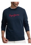 PEPE JEANS LONDON DROP 2 NEW JOE CREW ΜΠΛΟΥΖΑ ΦΟΥΤΕΡ ΑΝΔΡΙΚΗ BLUE