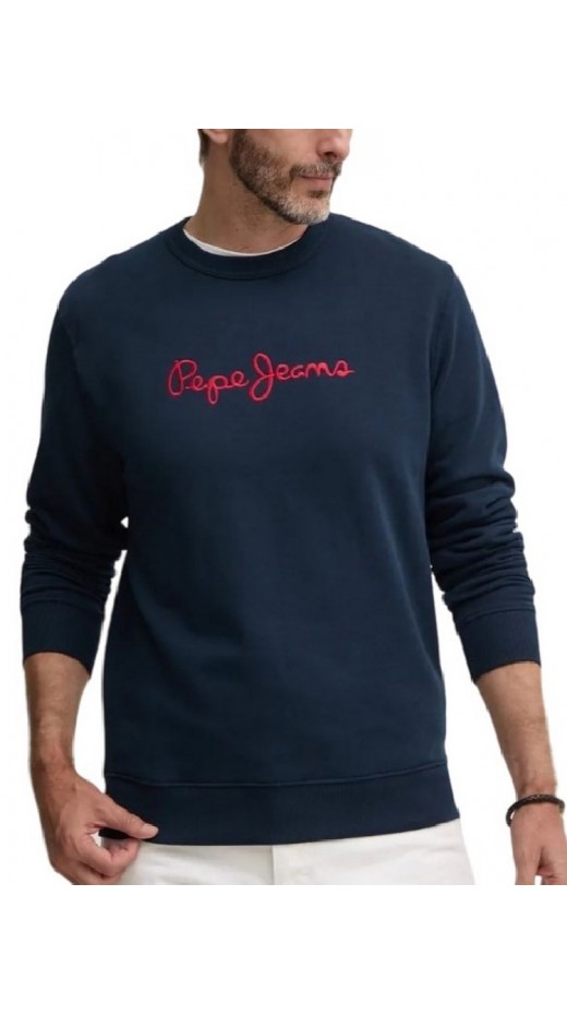 PEPE JEANS LONDON DROP 2 NEW JOE CREW ΜΠΛΟΥΖΑ ΦΟΥΤΕΡ ΑΝΔΡΙΚΗ BLUE