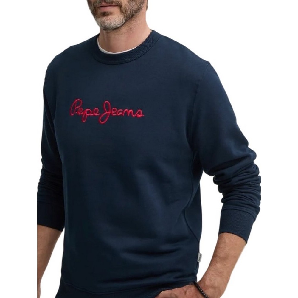 PEPE JEANS LONDON DROP 2 NEW JOE CREW ΜΠΛΟΥΖΑ ΦΟΥΤΕΡ ΑΝΔΡΙΚΗ BLUE