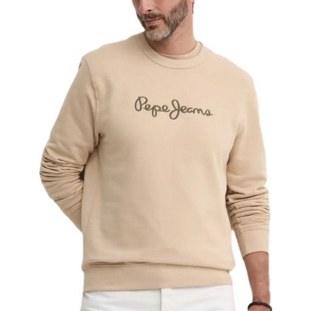 PEPE JEANS LONDON DROP 2 NEW JOE CREW ΜΠΛΟΥΖΑ ΦΟΥΤΕΡ ΑΝΔΡΙΚΗ BEIGE