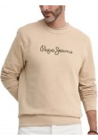 PEPE JEANS LONDON DROP 2 NEW JOE CREW ΜΠΛΟΥΖΑ ΦΟΥΤΕΡ ΑΝΔΡΙΚΗ BEIGE