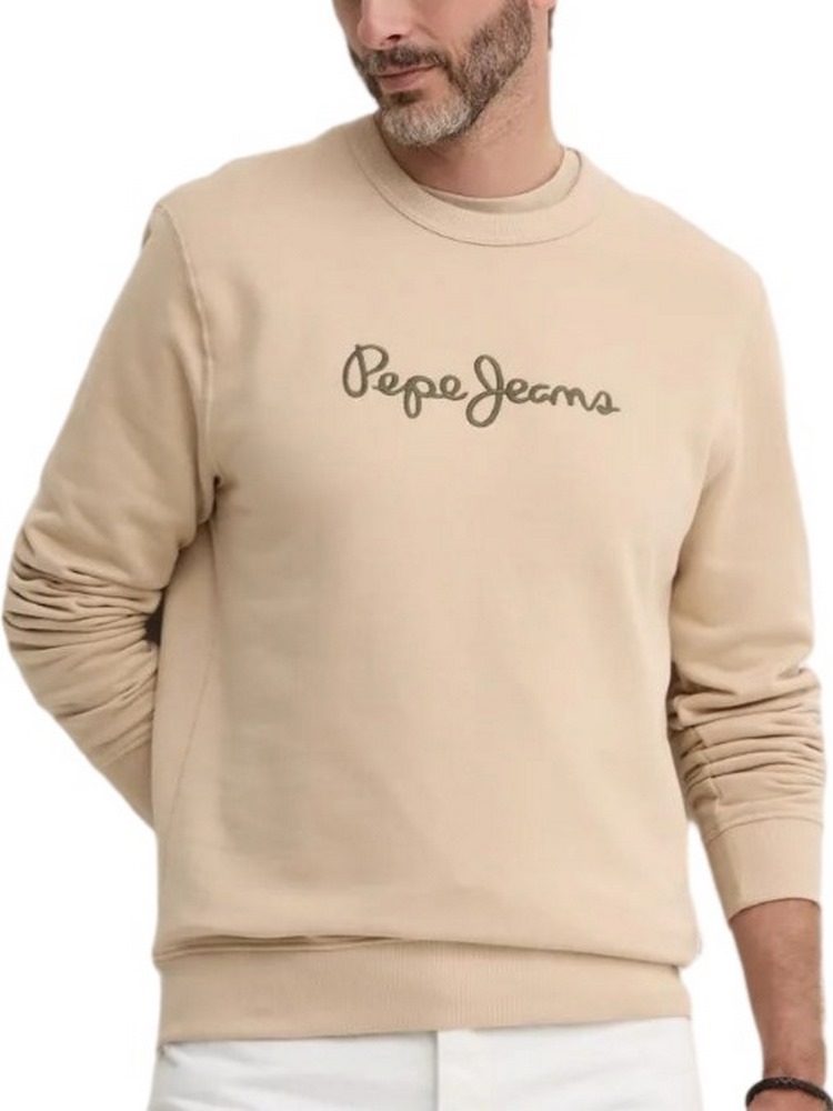 PEPE JEANS LONDON DROP 2 NEW JOE CREW ΜΠΛΟΥΖΑ ΦΟΥΤΕΡ ΑΝΔΡΙΚΗ BEIGE