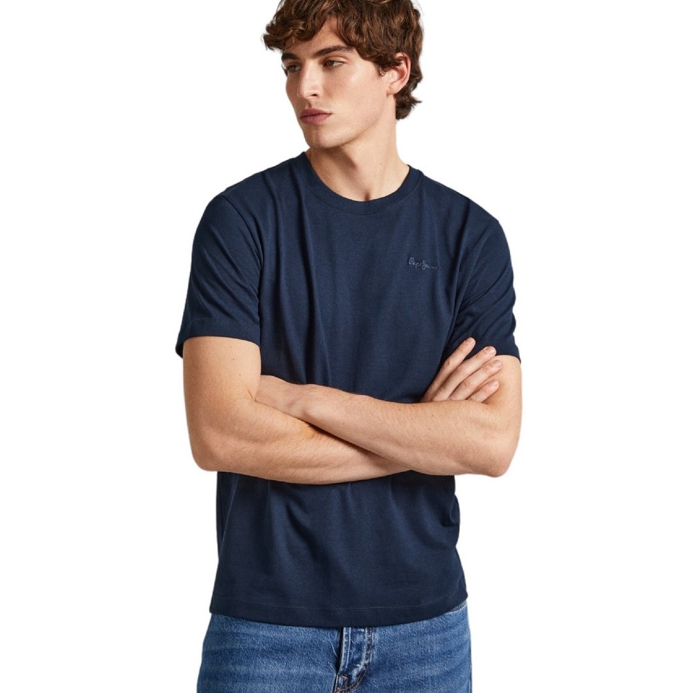 PEPE JEANS LONDON DROP CONNOR T-SHIRT ΜΠΛΟΥΖΑ ΑΝΔΡΙΚΗ BLUE