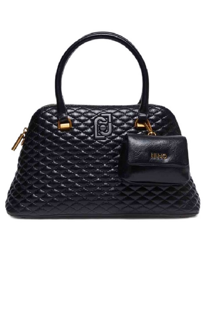 LIU JO GLOSSY QUILTED BUGATTI BAG AF4005E0022 ΤΣΑΝΤΑ ΓΥΝΑΙΚΕΙΑ BLACK