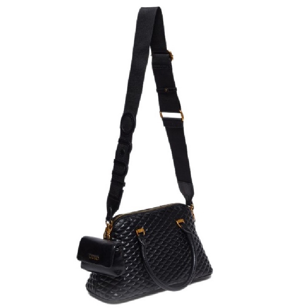 LIU JO GLOSSY QUILTED BUGATTI BAG AF4005E0022 ΤΣΑΝΤΑ ΓΥΝΑΙΚΕΙΑ BLACK