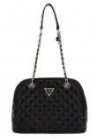 GUESS GIULLY DOME SATCHEL ΤΣΑΝΤΑ ΓΥΝΑΙΚΕΙΑ BLACK