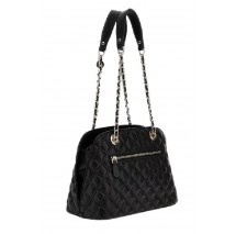 GUESS GIULLY DOME SATCHEL ΤΣΑΝΤΑ ΓΥΝΑΙΚΕΙΑ BLACK