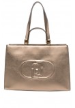 LIU JO DOUBLE HANDLE BAG LARGE TOTE AF4245E0332 ΤΣΑΝΤΑ ΓΥΝΑΙΚΕΙΑ BRONZE