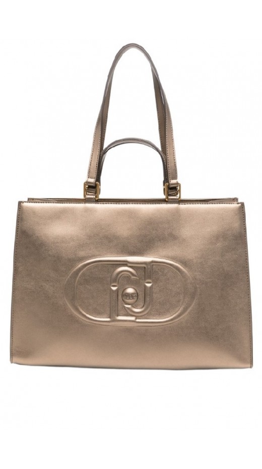 LIU JO DOUBLE HANDLE BAG LARGE TOTE AF4245E0332 ΤΣΑΝΤΑ ΓΥΝΑΙΚΕΙΑ BRONZE