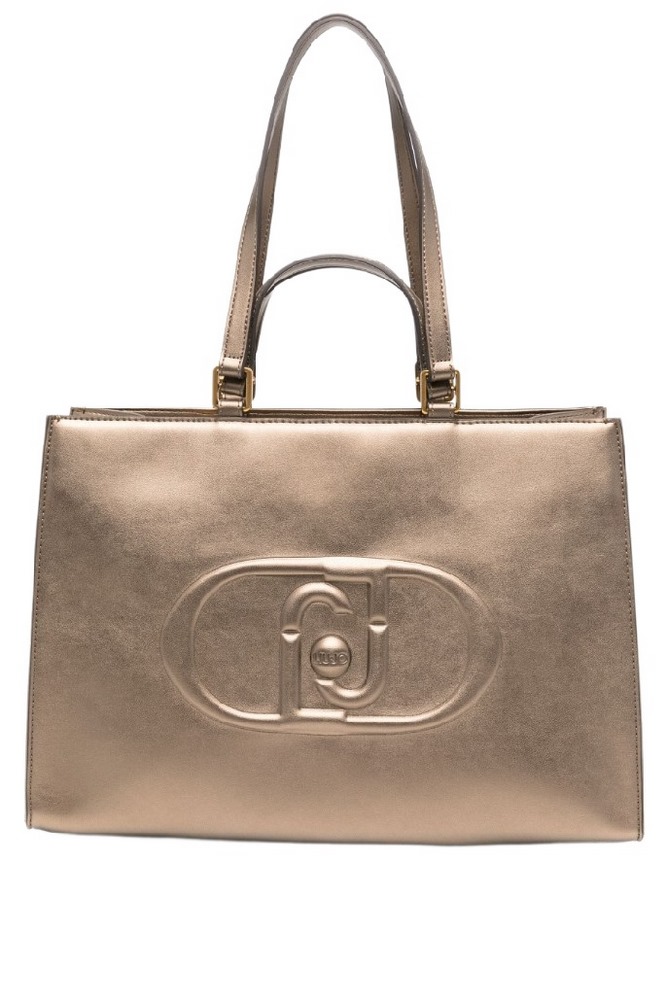 LIU JO DOUBLE HANDLE BAG LARGE TOTE AF4245E0332 ΤΣΑΝΤΑ ΓΥΝΑΙΚΕΙΑ BRONZE