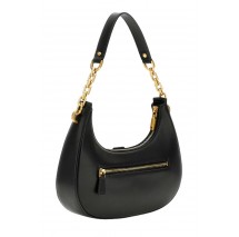 GUESS KUBA TOP ZIP SHOULDER BAG ΤΣΑΝΤΑ ΓΥΝΑΙΚΕΙΑ BLACK