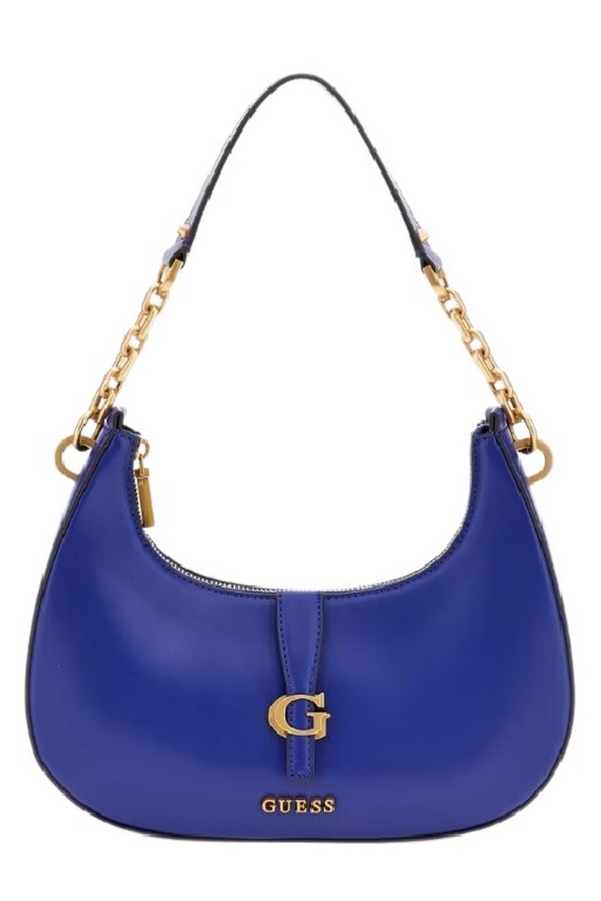 GUESS KUBA TOP ZIP SHOULDER BAG ΤΣΑΝΤΑ ΓΥΝΑΙΚΕΙΑ NAVY