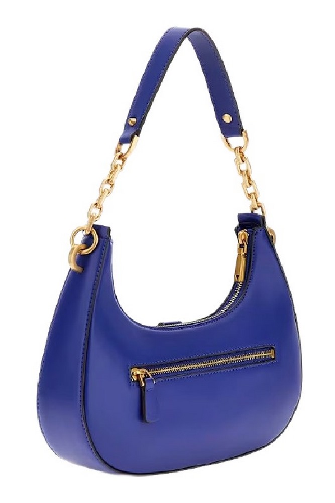 GUESS KUBA TOP ZIP SHOULDER BAG ΤΣΑΝΤΑ ΓΥΝΑΙΚΕΙΑ NAVY