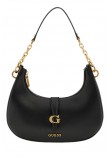 GUESS KUBA TOP ZIP SHOULDER BAG ΤΣΑΝΤΑ ΓΥΝΑΙΚΕΙΑ BLACK