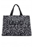 LIU JO  ANIMAL PRINT SHOPPING BAG TOTE L 2F4067T6089 ΤΣΑΝΤΑ ΓΥΝΑΙΚΕΙΑ BLACK