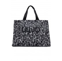 LIU JO  ANIMAL PRINT SHOPPING BAG TOTE L 2F4067T6089 ΤΣΑΝΤΑ ΓΥΝΑΙΚΕΙΑ BLACK