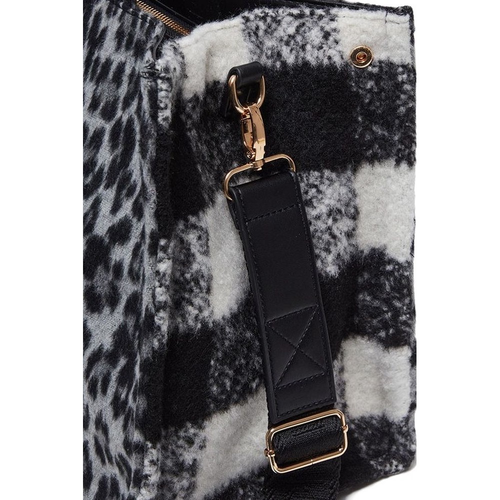 LIU JO  ANIMAL PRINT SHOPPING BAG TOTE L 2F4067T6089 ΤΣΑΝΤΑ ΓΥΝΑΙΚΕΙΑ BLACK