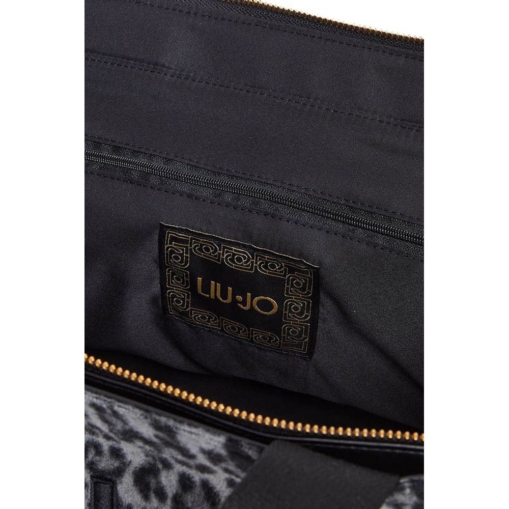 LIU JO  ANIMAL PRINT SHOPPING BAG TOTE L 2F4067T6089 ΤΣΑΝΤΑ ΓΥΝΑΙΚΕΙΑ BLACK