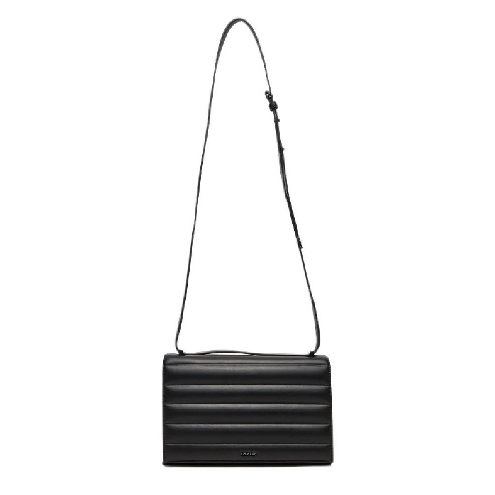 CALVIN KLEIN LINE QUILT MD CONV SHOULDER BAG ΤΣΑΝΤΑ ΓΥΝΑΙΚΕΙΑ BLACK