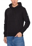 CALVIN KLEIN BADGE HOODIE ΦΟΥΤΕΡ ΑΝΔΡΙΚΟ BLACK