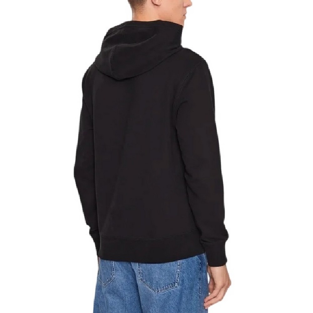 CALVIN KLEIN BADGE HOODIE ΦΟΥΤΕΡ ΑΝΔΡΙΚΟ BLACK