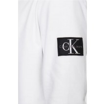 CALVIN KLEIN BADGE HOODIE ΦΟΥΤΕΡ ΑΝΔΡΙΚΟ WHITE