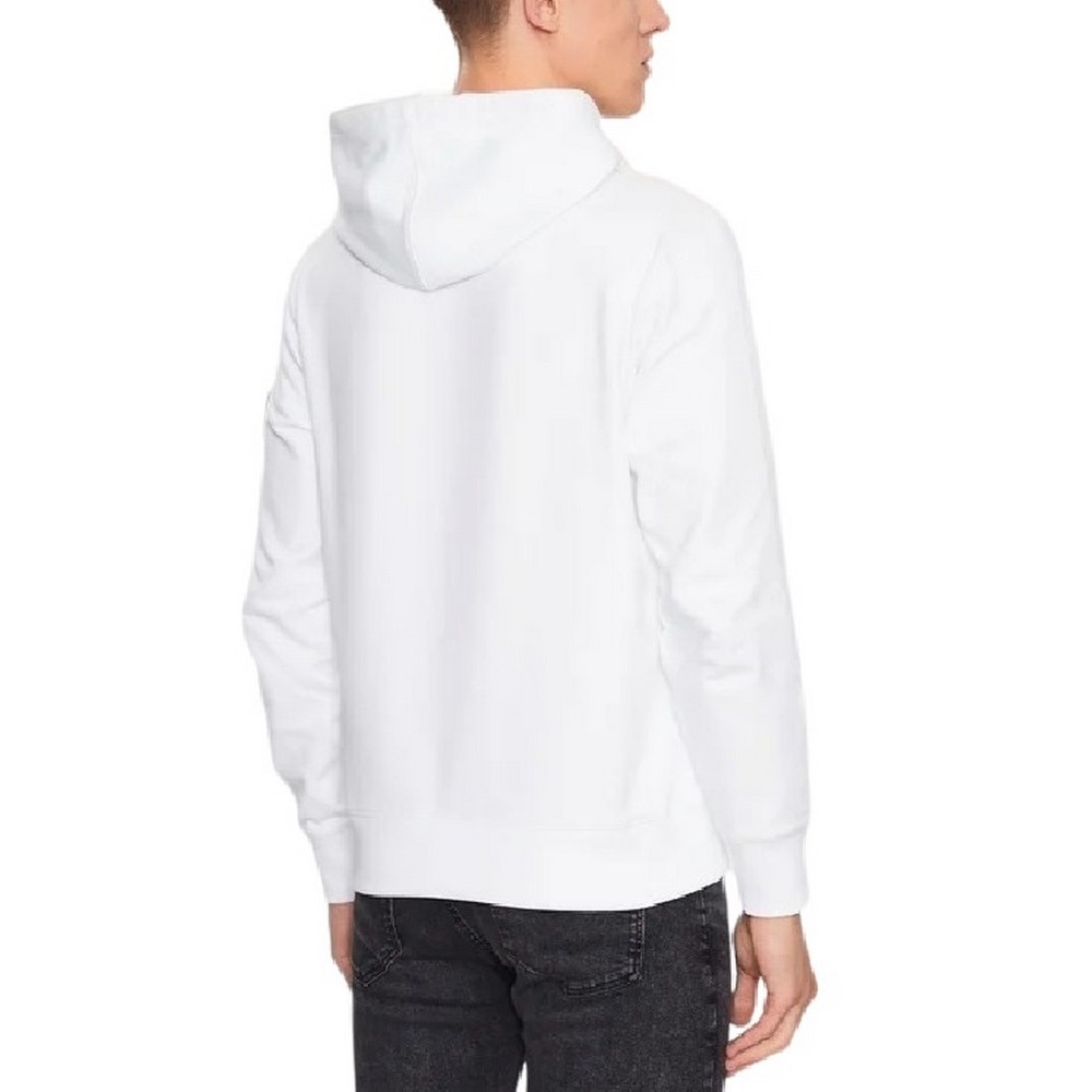 CALVIN KLEIN BADGE HOODIE ΦΟΥΤΕΡ ΑΝΔΡΙΚΟ WHITE