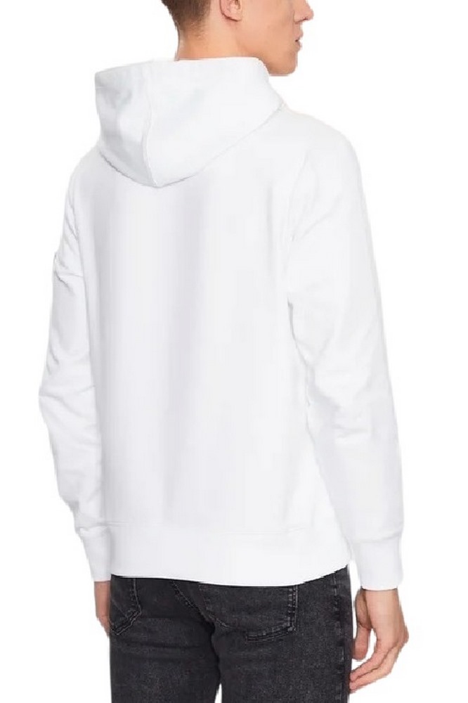 CALVIN KLEIN BADGE HOODIE ΦΟΥΤΕΡ ΑΝΔΡΙΚΟ WHITE