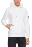 CALVIN KLEIN BADGE HOODIE ΦΟΥΤΕΡ ΑΝΔΡΙΚΟ WHITE