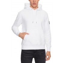 CALVIN KLEIN BADGE HOODIE ΦΟΥΤΕΡ ΑΝΔΡΙΚΟ WHITE