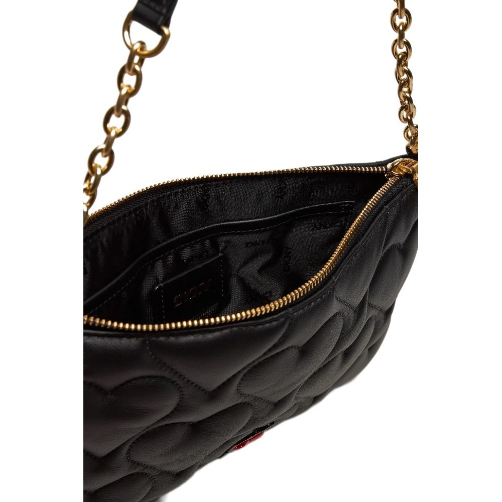 DKNY HEART OF NY SHOULDER BAG R413KF08 ΤΣΑΝΤΑ ΓΥΝΑΙΚΕΙΑ BLACK