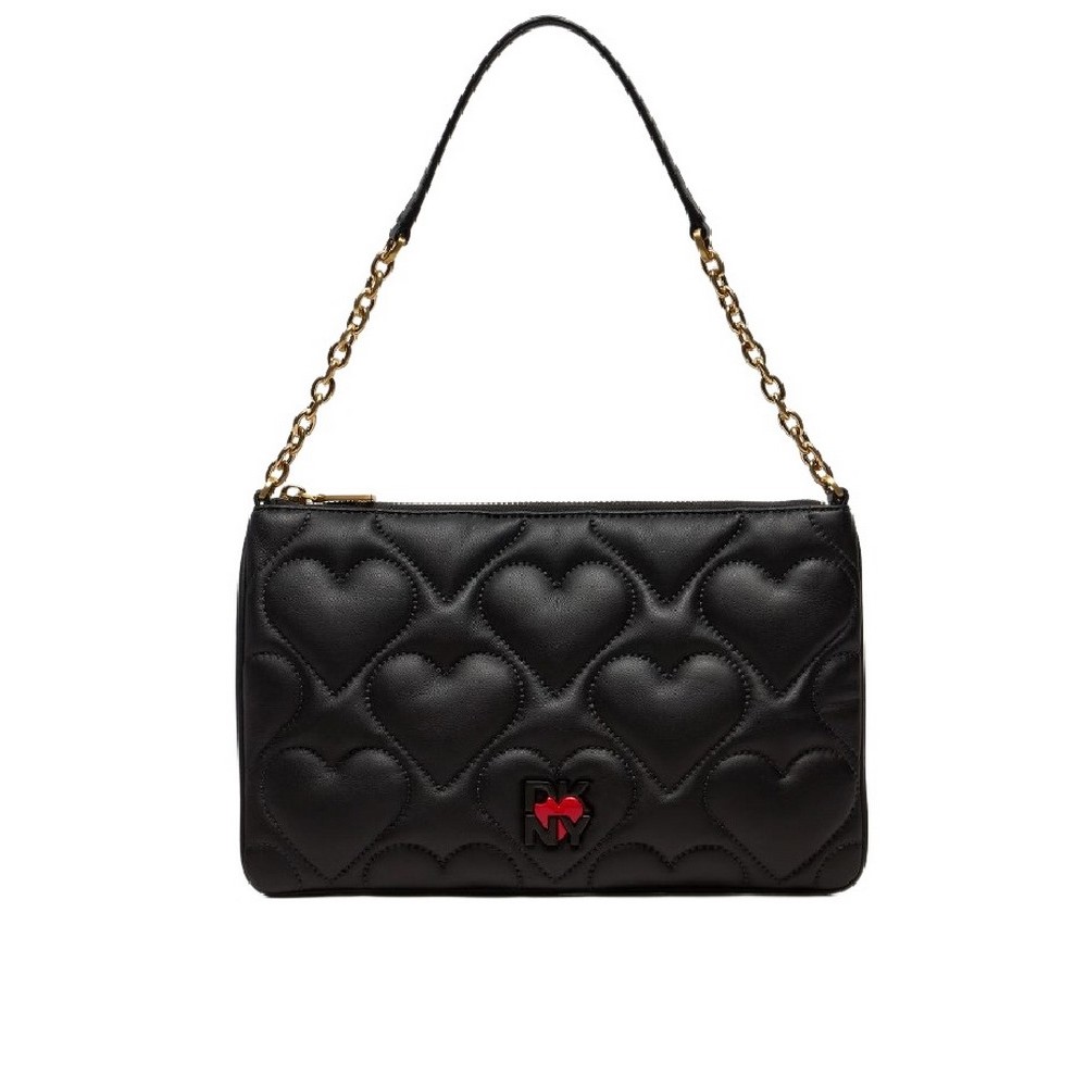 DKNY HEART OF NY SHOULDER BAG R413KF08 ΤΣΑΝΤΑ ΓΥΝΑΙΚΕΙΑ BLACK