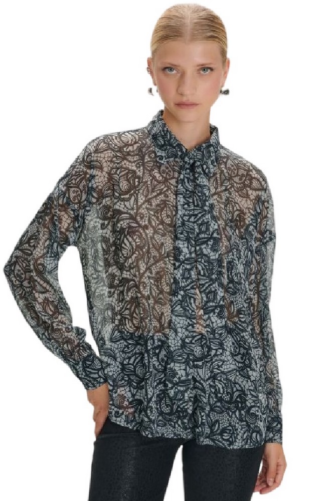 ALE FLORAL SHIRT TRANSLUCENT 8919739 ΠΟΥΚΑΜΙΣΟ ΓΥΝΑΙΚΕΙΟ GREY