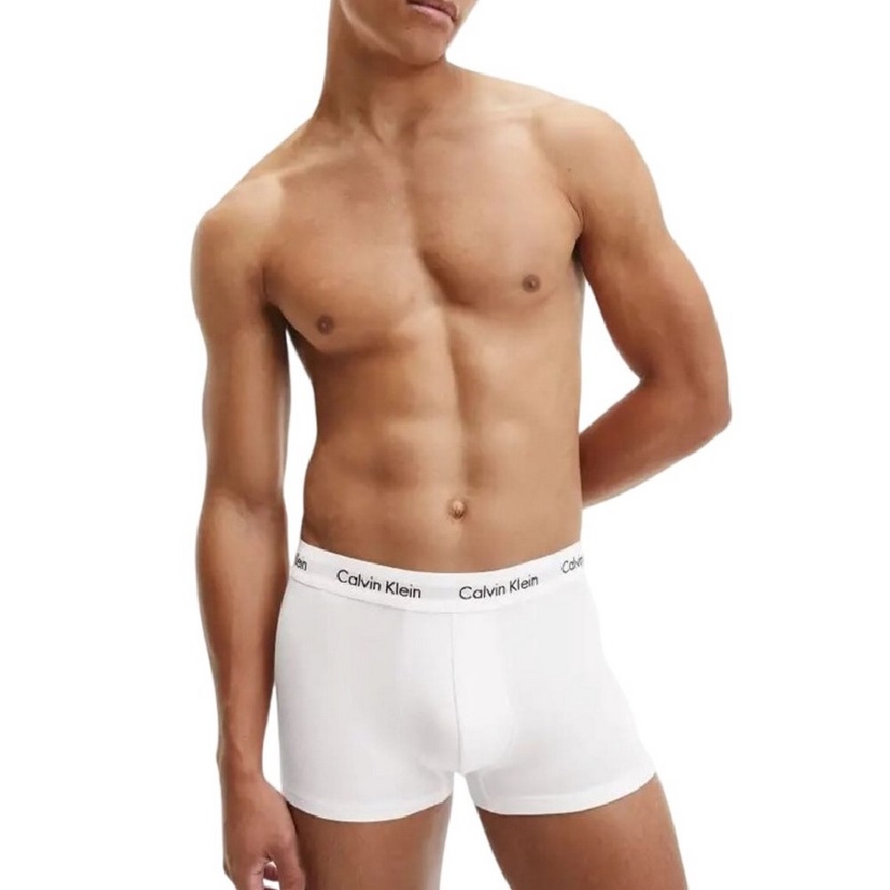 CALVIN KLEIN LOW RISE TRUNK 3PK WHITE