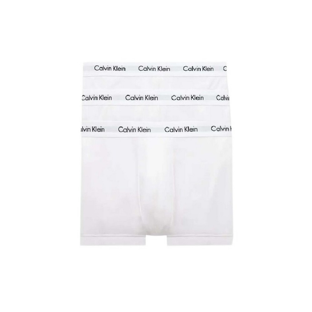 CALVIN KLEIN LOW RISE TRUNK 3PK WHITE