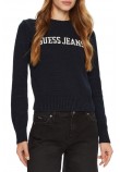 GUESS JEANS LOGO SWEATER W4BR10Z3HM1 ΜΠΛΟΥΖΑ ΠΛΕΚΤΗ ΓΥΝΑΙΚΕΙΑ NAVY