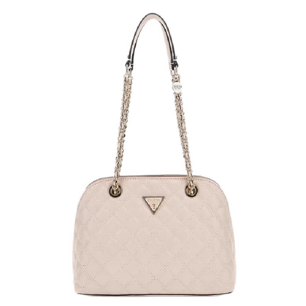 GUESS GIULLY DOME SATCHEL ΤΣΑΝΤΑ ΓΥΝΑΙΚΕΙΑ BEIGE