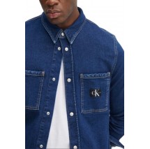 CALVIN KLEIN JEANS SLIM DENIM SHIRT ΠΟΥΚΑΜΙΣΟ ΑΝΔΡΙΚΟ BLUΕ DENIM