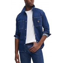 CALVIN KLEIN JEANS SLIM DENIM SHIRT ΠΟΥΚΑΜΙΣΟ ΑΝΔΡΙΚΟ BLUΕ DENIM