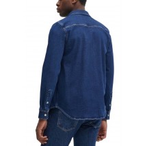 CALVIN KLEIN JEANS SLIM DENIM SHIRT ΠΟΥΚΑΜΙΣΟ ΑΝΔΡΙΚΟ BLUΕ DENIM