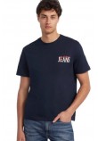 GUESS JEANS REG LOGO TEE T-SHIRT ΜΠΛΟΥΖΑ ΑΝΔΡΙΚΗ NAVY