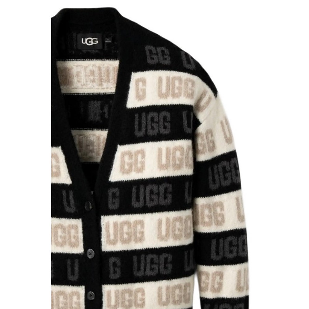 UGG GRAPHIC LOGO CARDIGAN BLACK