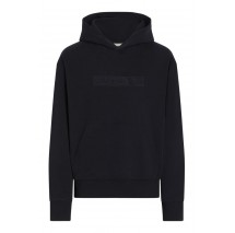 CALVIN KLEIN JEANS EMBROIDERED BOX HOODIE ΦΟΥΤΕΡ ΑΝΔΡΙΚΟ BLACK