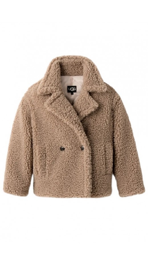 UGG GERTRUDE SHORT TEDDY COAT ΓΟΥΝΑ ΓΥΝΑΙΚΕΙΑ BEIGE