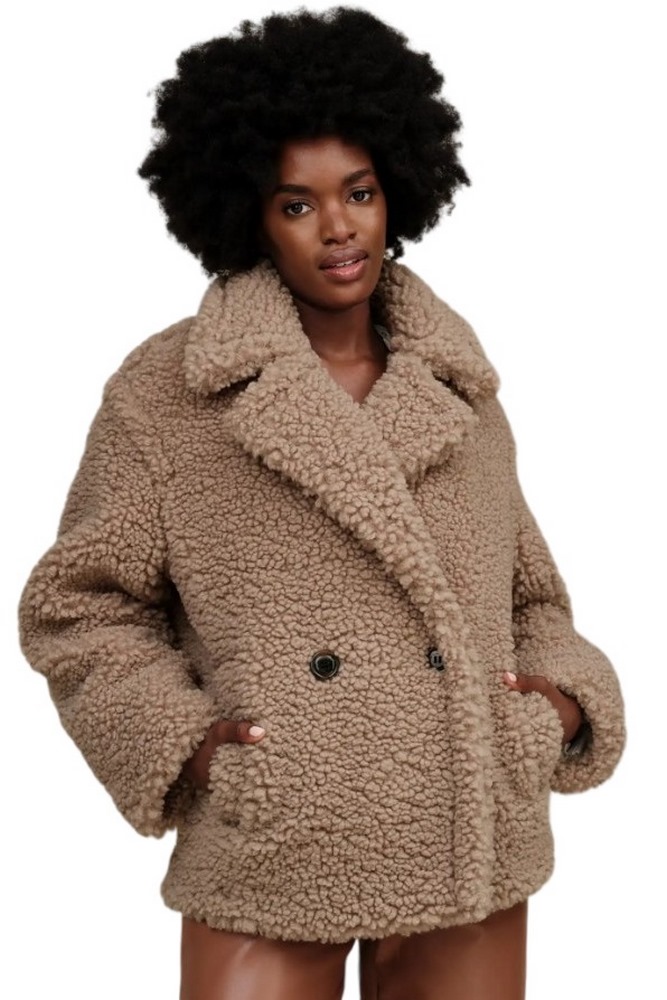 UGG GERTRUDE SHORT TEDDY COAT ΓΟΥΝΑ ΓΥΝΑΙΚΕΙΑ BEIGE