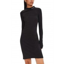 CALVIN KLEIN JEANS LOGO ELASTIC MILANO DRESS ΦΟΡΕΜΑ ΓΥΝΑΙΚΕΙΟ BLACK